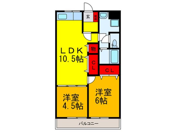 第２コ－ポ平野の物件間取画像